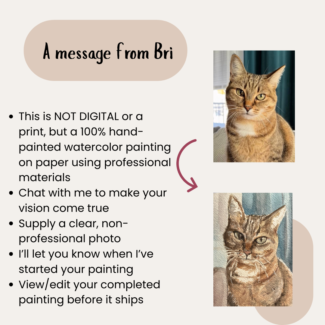 this is a message from Bri saying she will keep you updated after placing an order and to message with questions