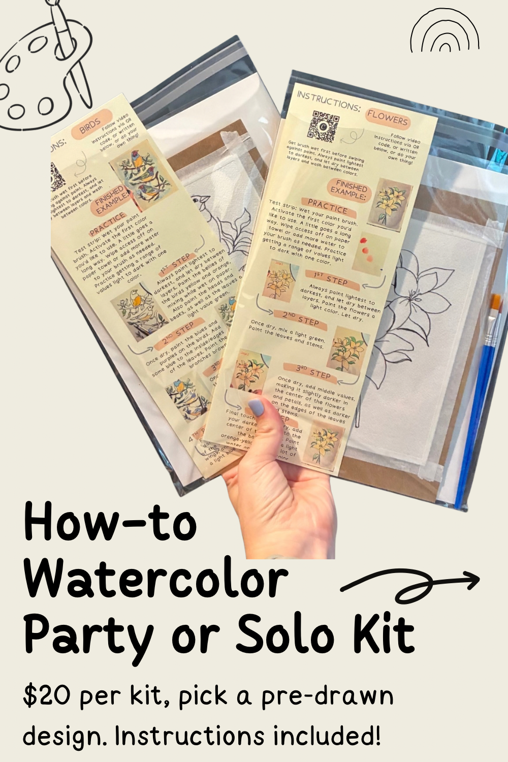 Watercolor Party Kit