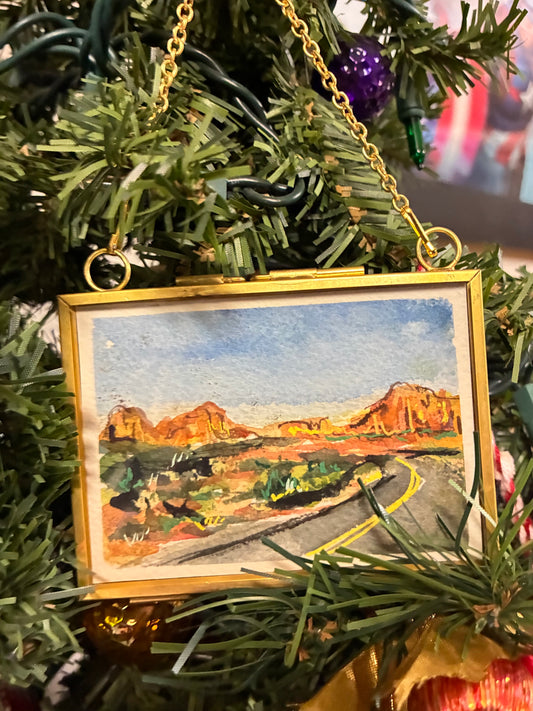 Hand-painted ornament from your photo! Miniature watercolor painting