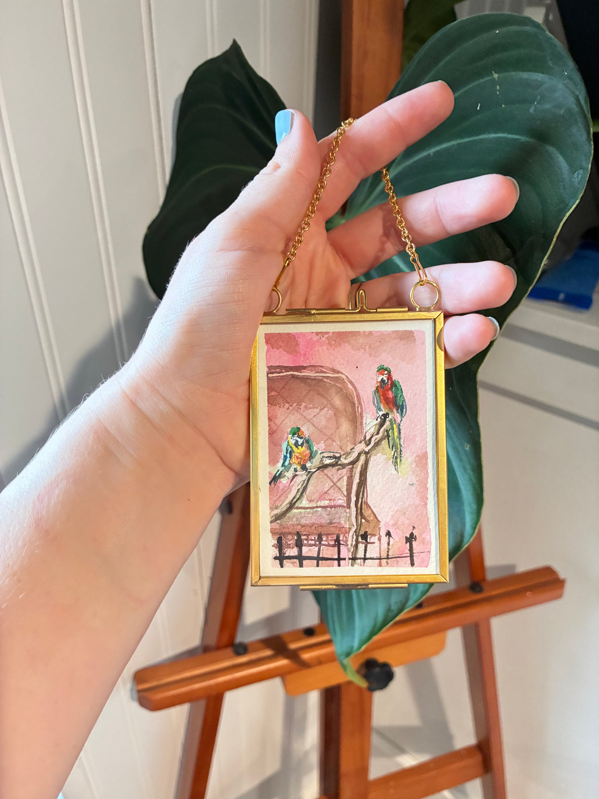 Hand-painted ornament from your photo! Miniature watercolor painting