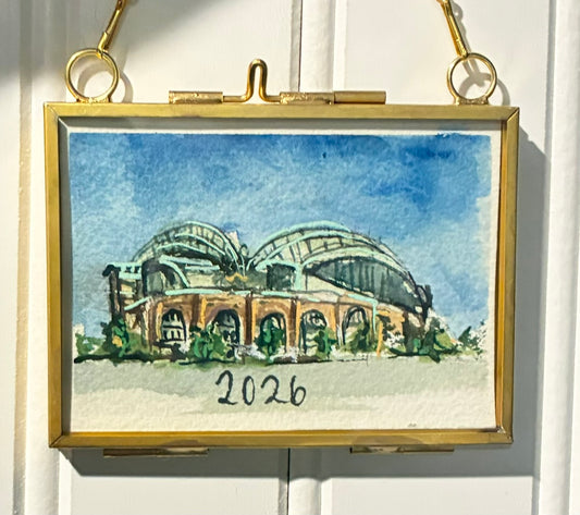 AmFam Field Watercolor Print Ornament